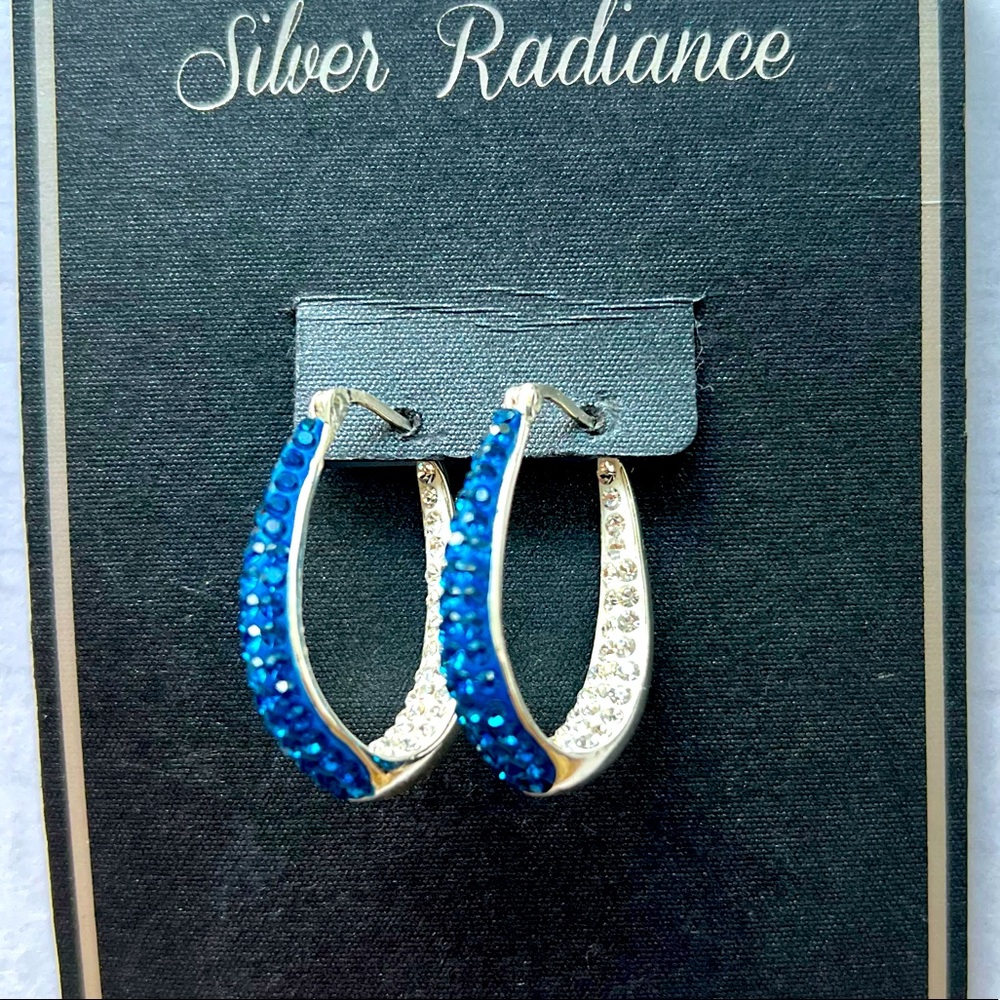 Blue cristals earrings